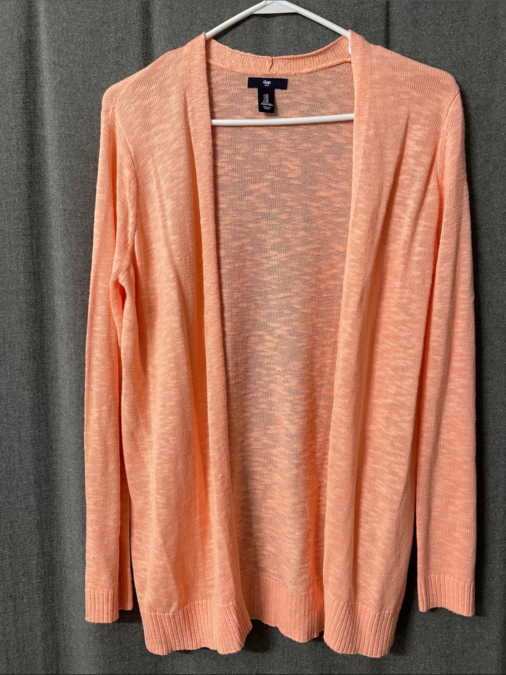 GAP Open-Front Lightweight Cardigan - Peach-NWOT